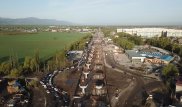 Как строят новый мост на "Алтын Орде": Видео с воздуха