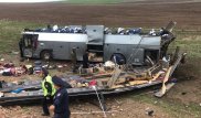 Автобус попал в ДТП близ Кордая: 11 человек погибли
