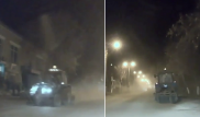 Имитацию уборки улиц сняли на видео в Рудном