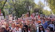 Более 140 тысяч человек прошли в марше "Бессмертного полка" в Нур-Султане и Алматы