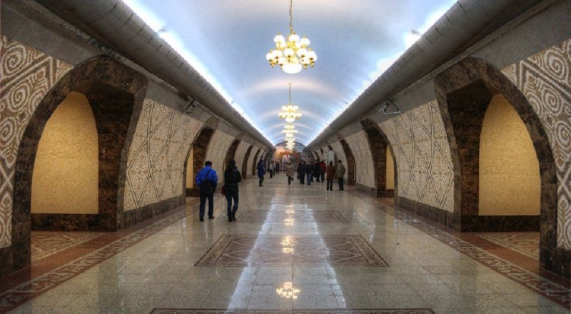 Станция метро "Алмалы". © yvision.kz