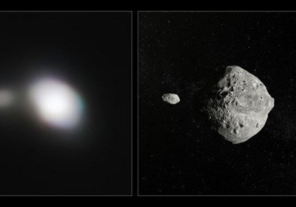 Астрономы сфотографировали двойной астероид, пролетевший мимо Земли