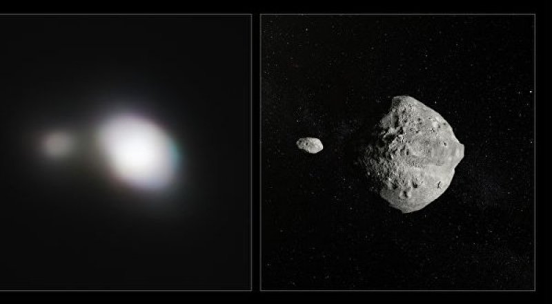 Фотография двойного астероида 1999 KW4
