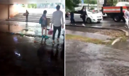 Сильный ливень обрушился на Алматы