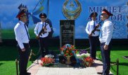 Обелиск памяти погибших полицейских открыли в Карагандинской области