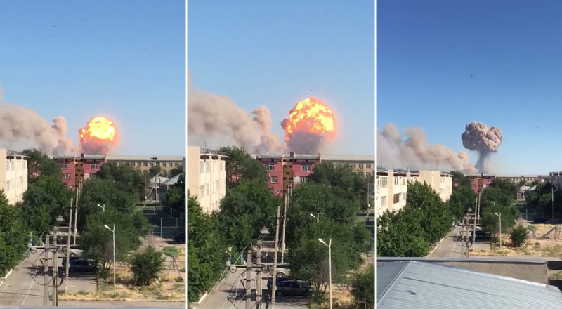 Мощный взрыв произошел в Арыси: 24 июня 2019, 10:06 - новости на Tengrinews.kz