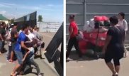 Толпа разгромила и разграбила склад на "Хоргосе"