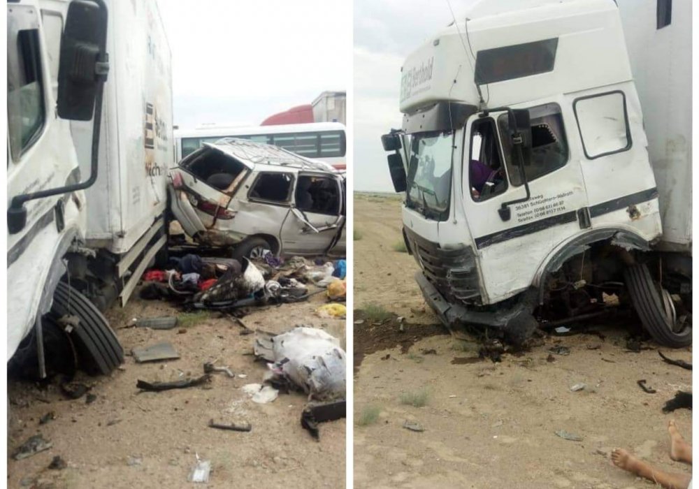 Пять человек погибли в страшном ДТП на трассе в Кызылорде
