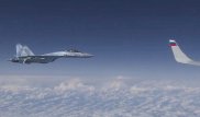 Российский Су-27 отогнал истребитель НАТО от самолета Шойгу