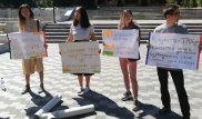 Алматинцы вышли с плакатами против сексуального насилия