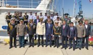 Масимов вручил военно-морской флаг экипажу корабля Погранслужбы