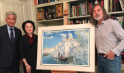 Никас Сафронов передал картину Казахстану
