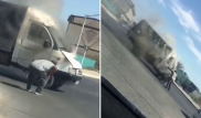 Мужчина пытался остановить горящий грузовик в Актау