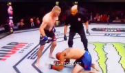 Главный бой турнира UFC завершился нокаутом в первом раунде