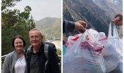 Пожилые шотландцы с детьми собирали мусор в горах Алматы