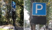 Черная пленка на знаках парковки удивила алматинцев