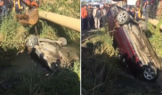 Автомобиль утонул в реке в Шамалгане. Есть погибшие