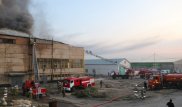 Два здания тушили на территории бывшего автопарка в Шымкенте