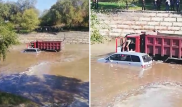 Водитель грузовика спас алматинца из затонувшего авто