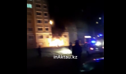 В Актау загорелся дом из-за ДТП