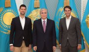 Токаев встретился с Надалем и Джоковичем