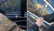 Неизвестный обстрелял авто в Караганде