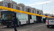 Пострадавшая в ДТП с тремя автобусами в Нур-Султане осталась без помощи