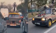 Водителя "авто на дровах" нашла и оштрафовала полиция Алматы