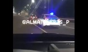 Погоня за нарушителем в Алматы попала на видео