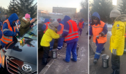 На улицах Нур-Султана начали раздавать чай и баурсаки