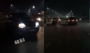 Водители джипов устроили ночные гонки в центре Туркестана