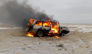 Браконьеры подожгли свой Land Cruiser, убегая от инспекторов