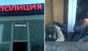 Бездомных на пустующем полицейском посту сняли на видео в Шымкенте