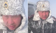 Покрытый инеем полковник записал видео и стал героем соцсетей