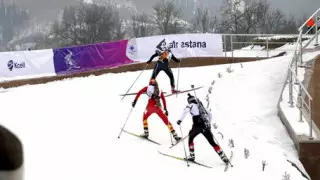 Казахстанцы завоевали золото по биатлону в эстафете 4 по 7,5 километров