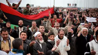 На востоке Ливии разрушен дворец Муамара Каддафи