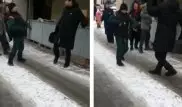 Нападение с ножом на алматинцев попало на видео
