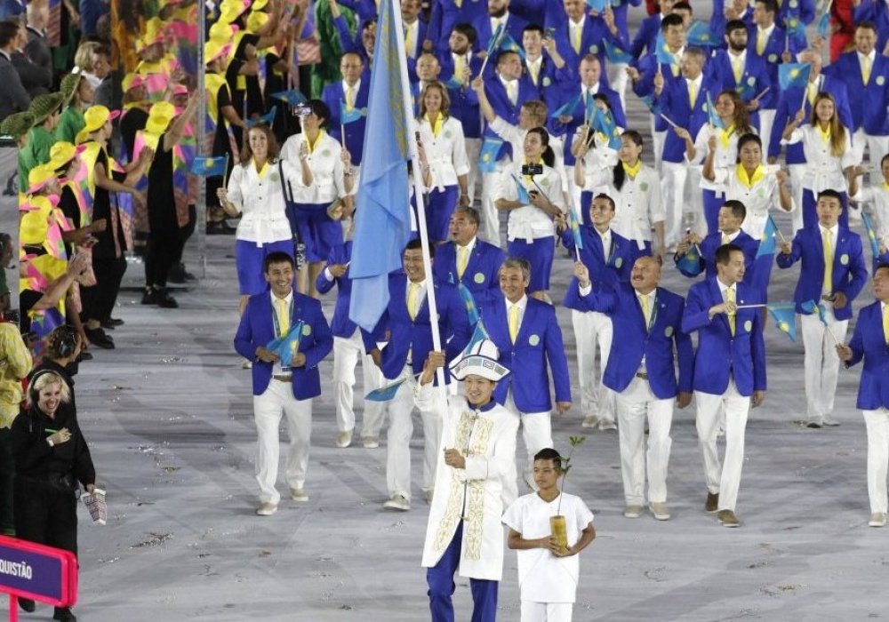 Қазақстан құрамасы Рио Олимпиадасының ашылу салтанатында. © Reuters