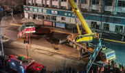 Автобус ушел под землю в Китае. Есть жертвы