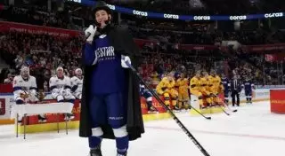 Даррен Диц из "Барыса" перевоплотился в Пушкина на Матче звезд КХЛ