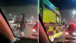 "Хайп үшін емес". Кептелісте жедел жәрдемге көмектескен жігіт мән-жайды айтты