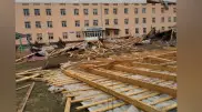 Крышу школы сорвало ветром в Туркестанской области