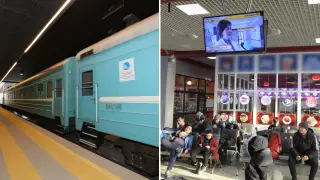 Работников вокзалов одели в маски из-за коронавируса