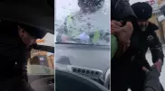 Мужчина "прокатил" на капоте полицейского и снял это на видео