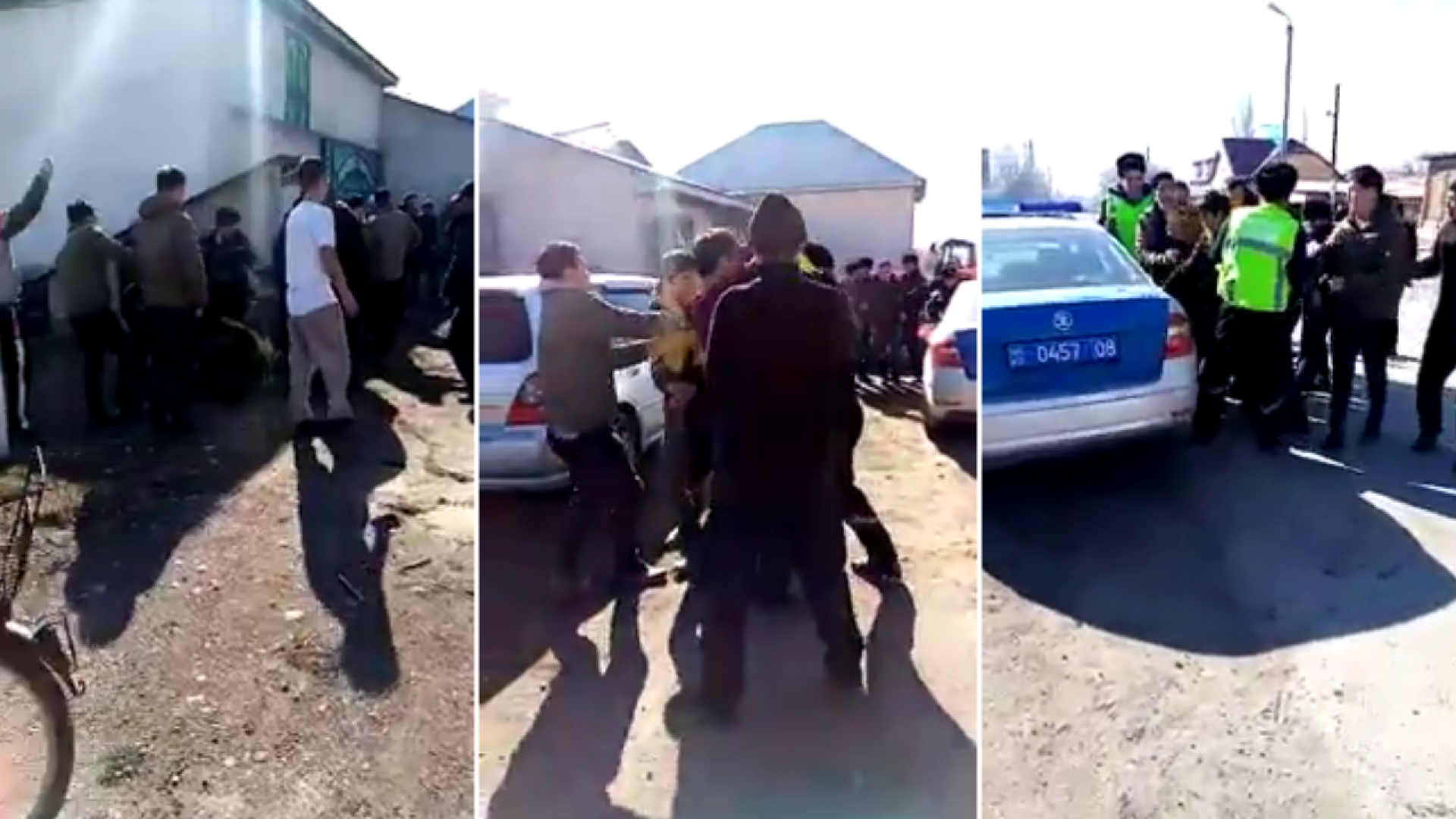 Нападения на село. Избиение полиции в Казахстане. Казахстан беспорядки полиция.