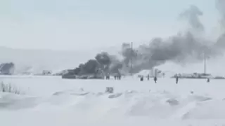 Самолет загорелся близ аэропорта Усть-Каменогорска