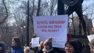 Митинг начался в Алматы