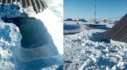 Под снегом оказалось село в Костанайской области