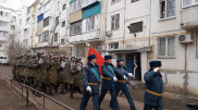 В Уральске провели военный парад для 95-летней фронтовички