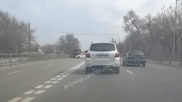 Грузовик сбил патрульную машину в Алматинской области